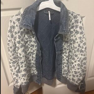 Free People Ditsy Daisy Jean jacket